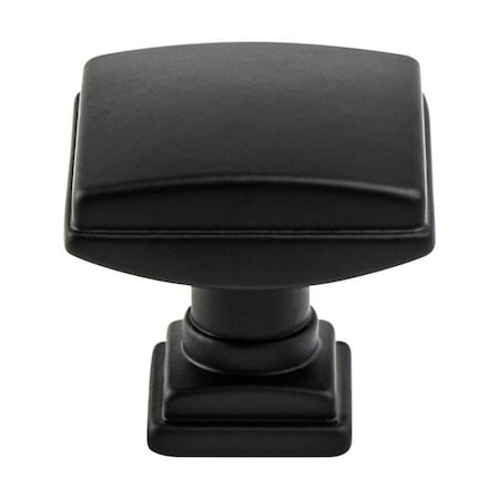 Berenson Berenson 1275-1055-P 1.25 in. dia. Tailored Traditional Knob with Matte Black 1275-1055-P
